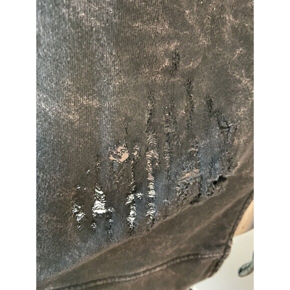 Joe's Jeans Womens Distressed Washed Sweatshirt Size XS Gray Grunge Indie Sleaze - Picture 3 of 12